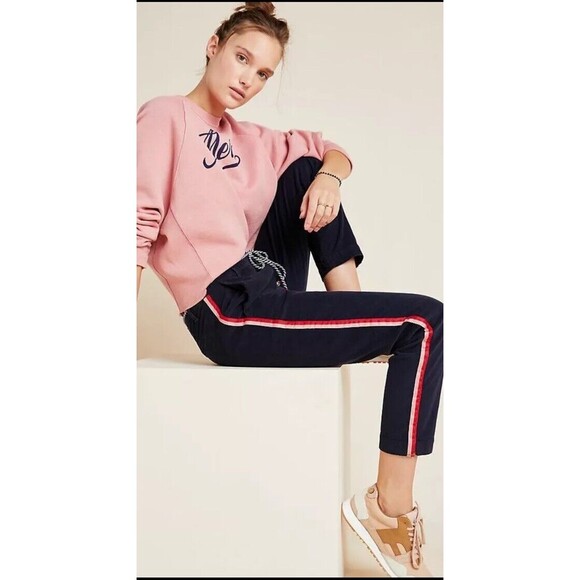 Sundry‎ Trousers Anthropologie Womens Striped Navy Corduroy  Size 30 Pants - Picture 2 of 12